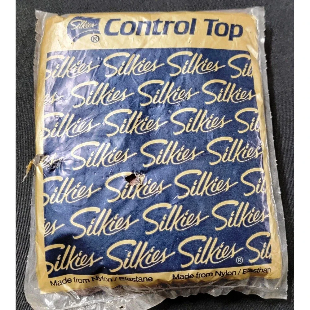 1 NEW Pair Silkies Control Top Pantyhose Small 34-36 Taupe 070105 Nylons USA